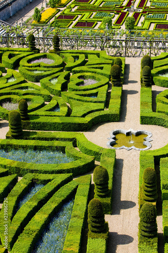 Villandry Castle's garden, Indre-et-Loire, Centre, France