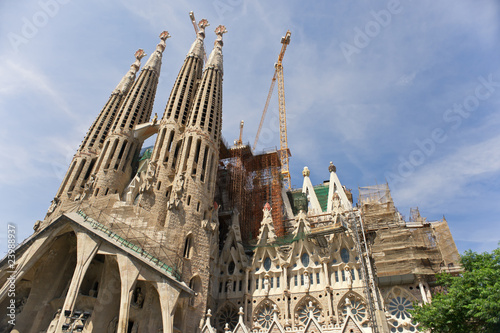 Sagrada Familia by Antoni Gaudi in Barcelona, Spain