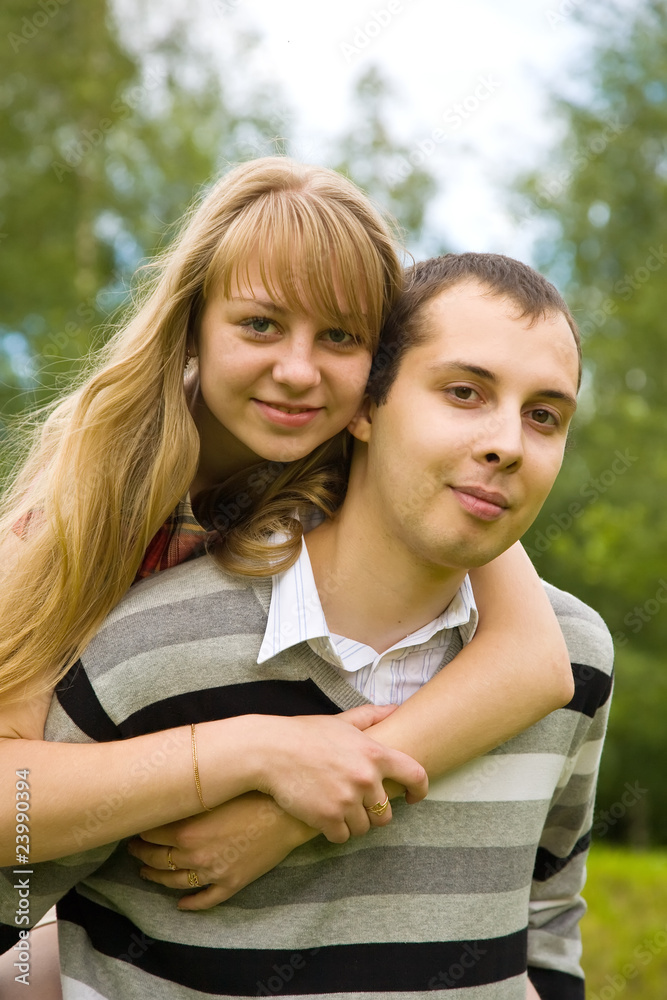 Fototapeta premium couple in love outdoors