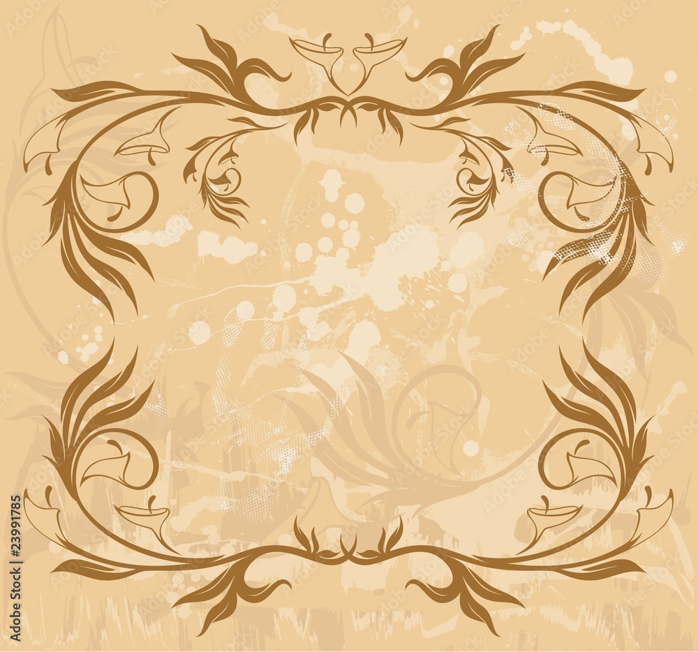 illustration of grunge floral abstract banner illustration of grunge floral abstract banner