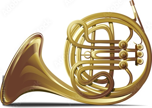 Corno Strumento Musicale-Horn Musical Instrument-Vector Stock Vector |  Adobe Stock