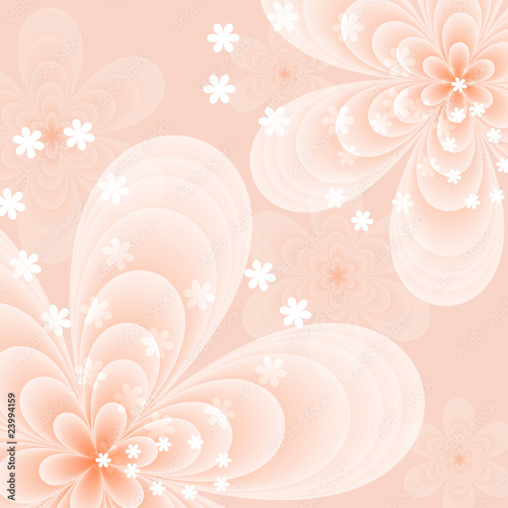 pastel floral background with light flowers Stock Vector