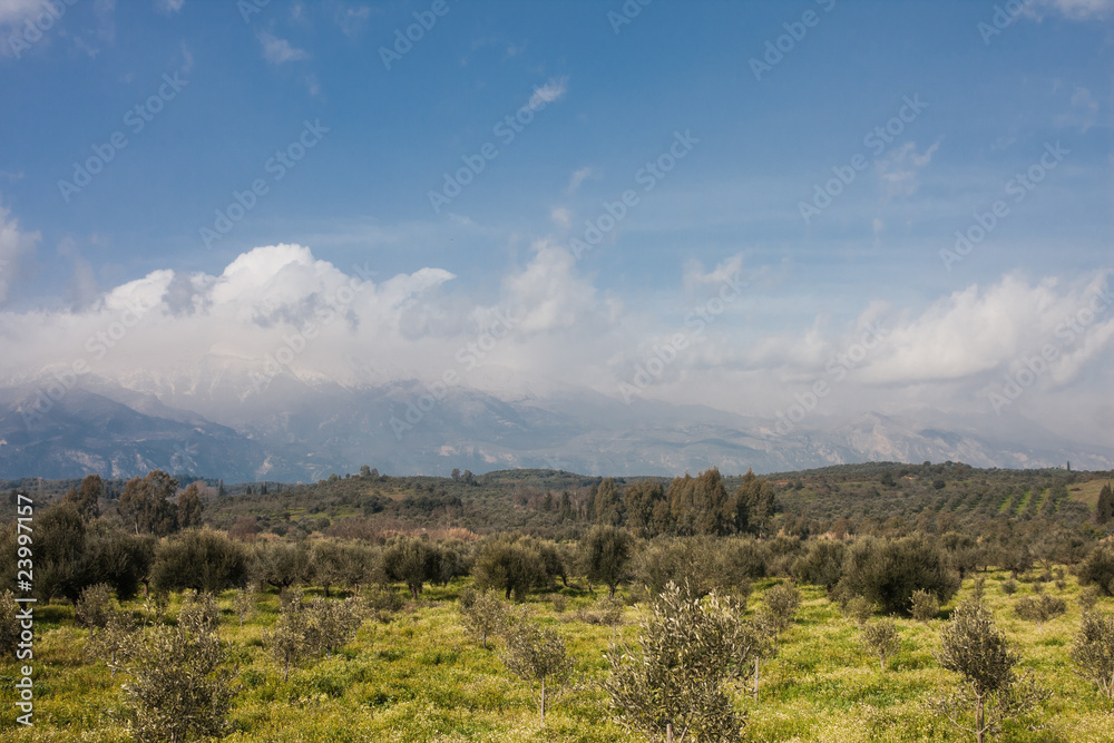 Naklejka premium Góry Taygetos