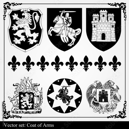 Heraldic vector element background