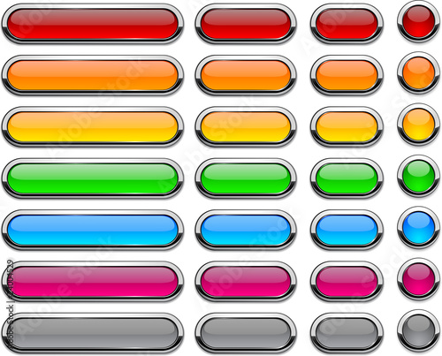 Web blank glossy buttons.