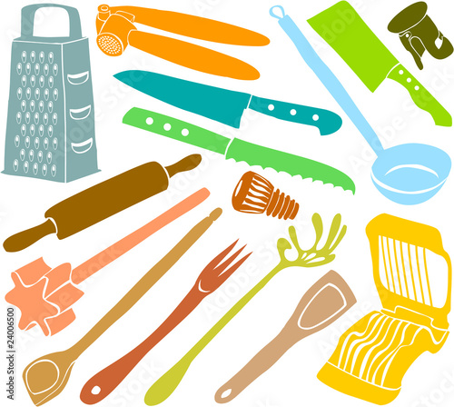 Set of a kitchen accessories