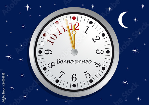 Horloge_Minuit_Etoiles photo