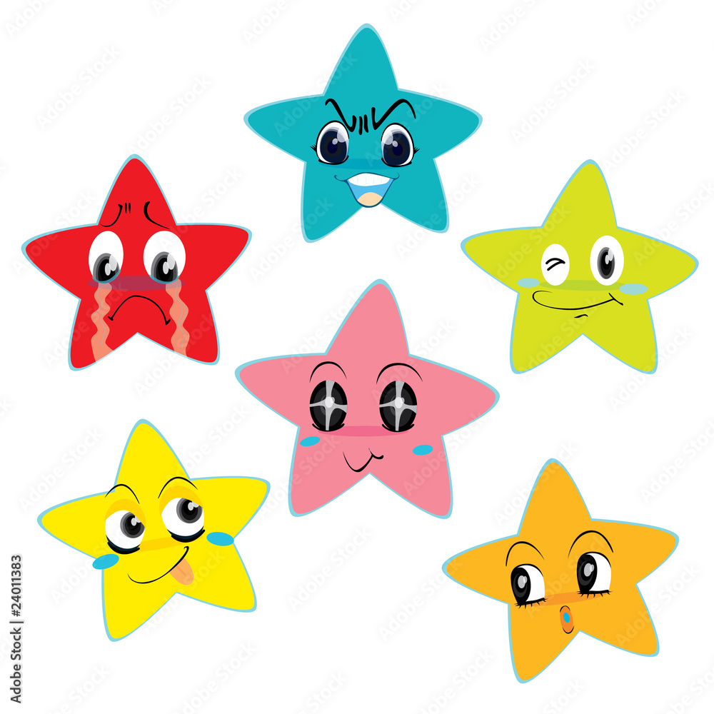 Stars Showing emotions Stars Showing emotions