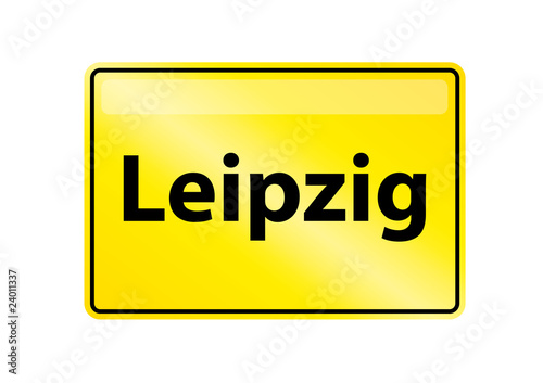Ortsschild Leipzig
