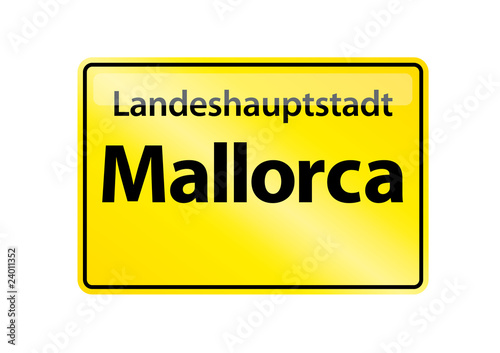 Ortsschild Mallorca