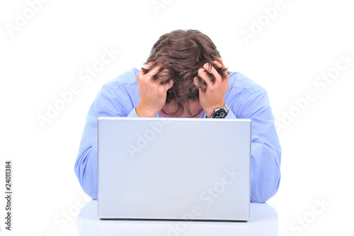 Very frustrated businessman