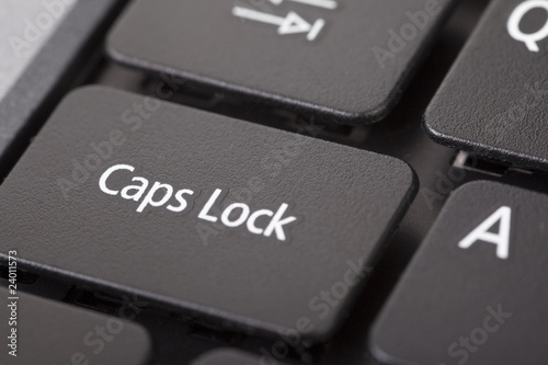 Obraz na płótnie Caps lock w salonie