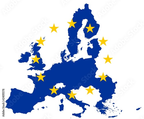 European Union shape with stars