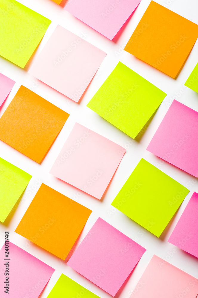 Reminder notes isolated on the white background Reminder notes isolated on the white background