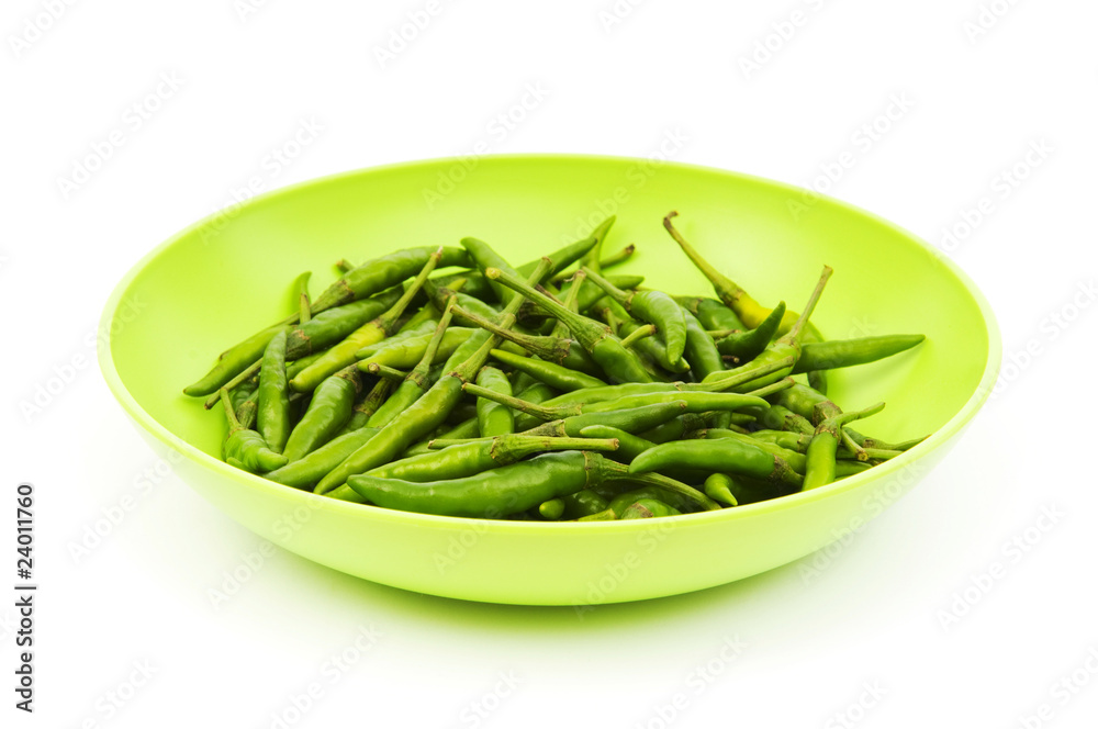 Hot peppers isolated on the white background Hot peppers isolated on the white background