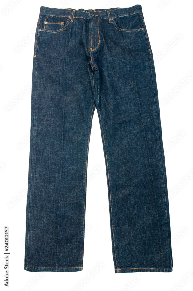 Pair of jeans isolated on the white background Pair of jeans isolated on the white background