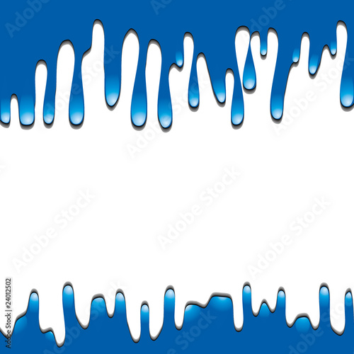 Blue paint splash isolated on white background, vector