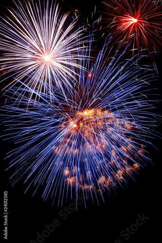 Fireworks red-white-blue