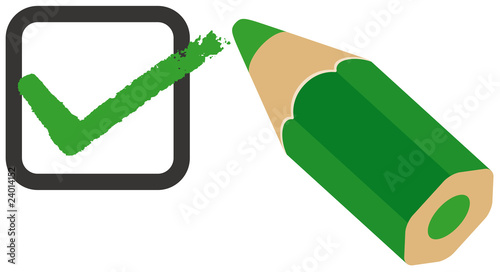 Questionnaire Check box Green