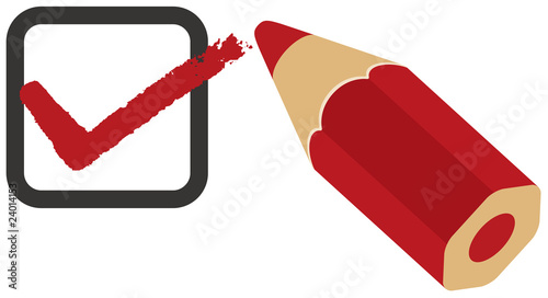 Questionnaire Check box Red