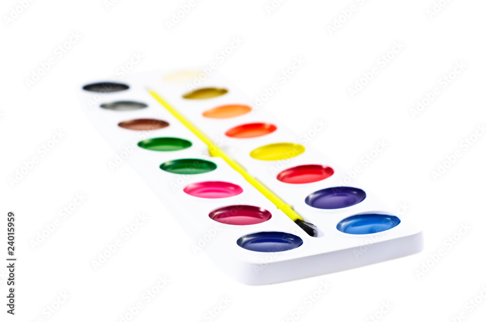 Paintbox with water colors Paintbox with water colors