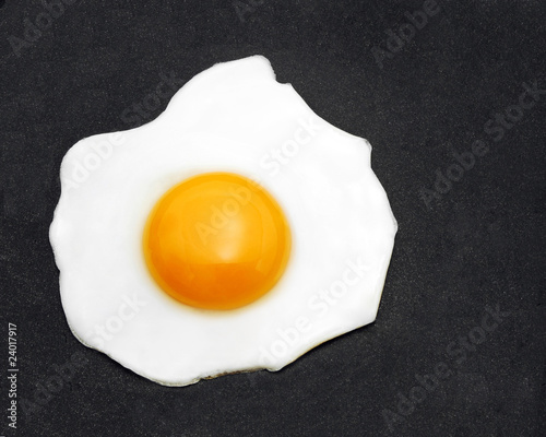 frying egg in pan