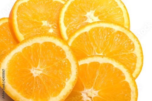 Slices of oranges.