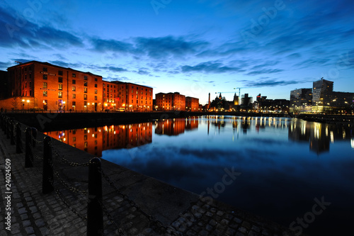 Liverpool skyline at night