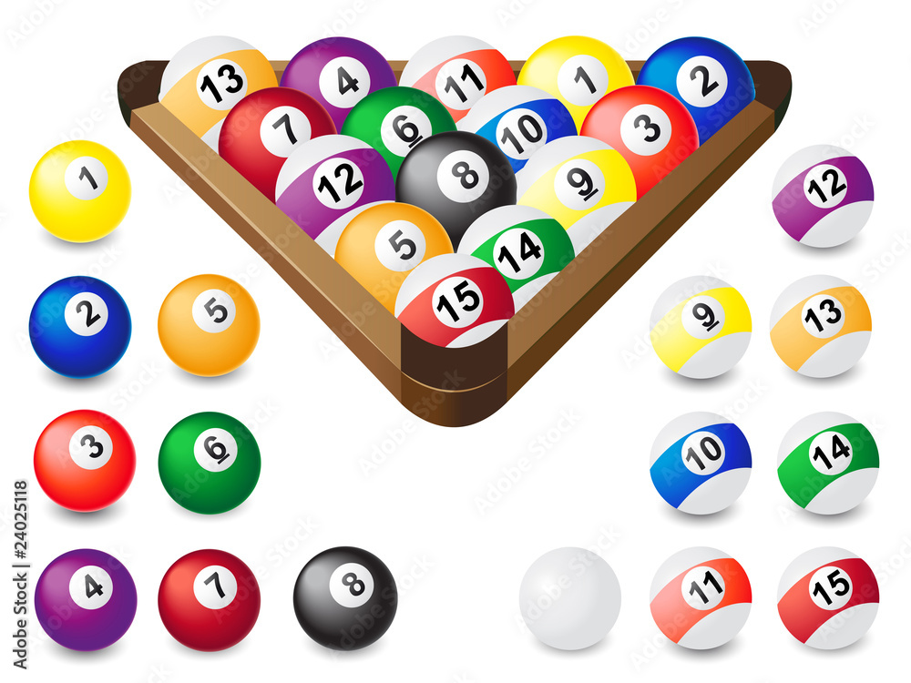 Naklejka premium balls for billiards