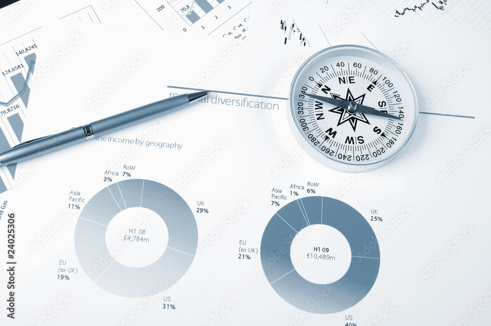 Naklejka premium Graphs and charts.