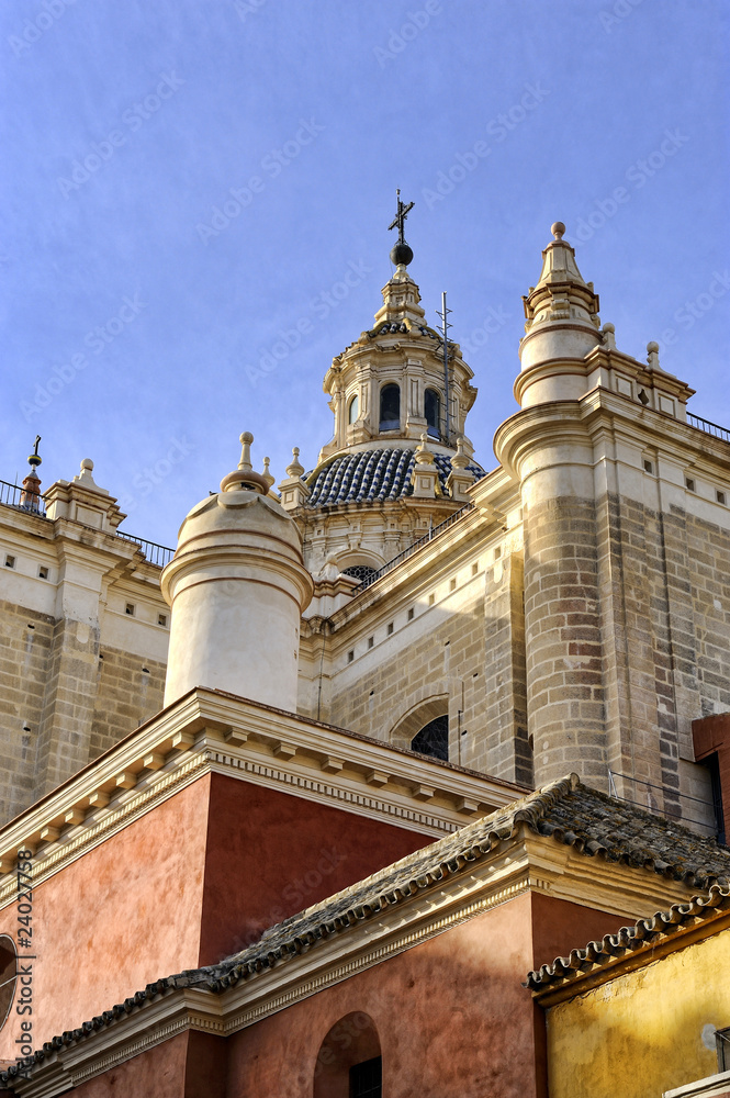 Church of El Salvador from Plaza del Pan, Seville, Spain
