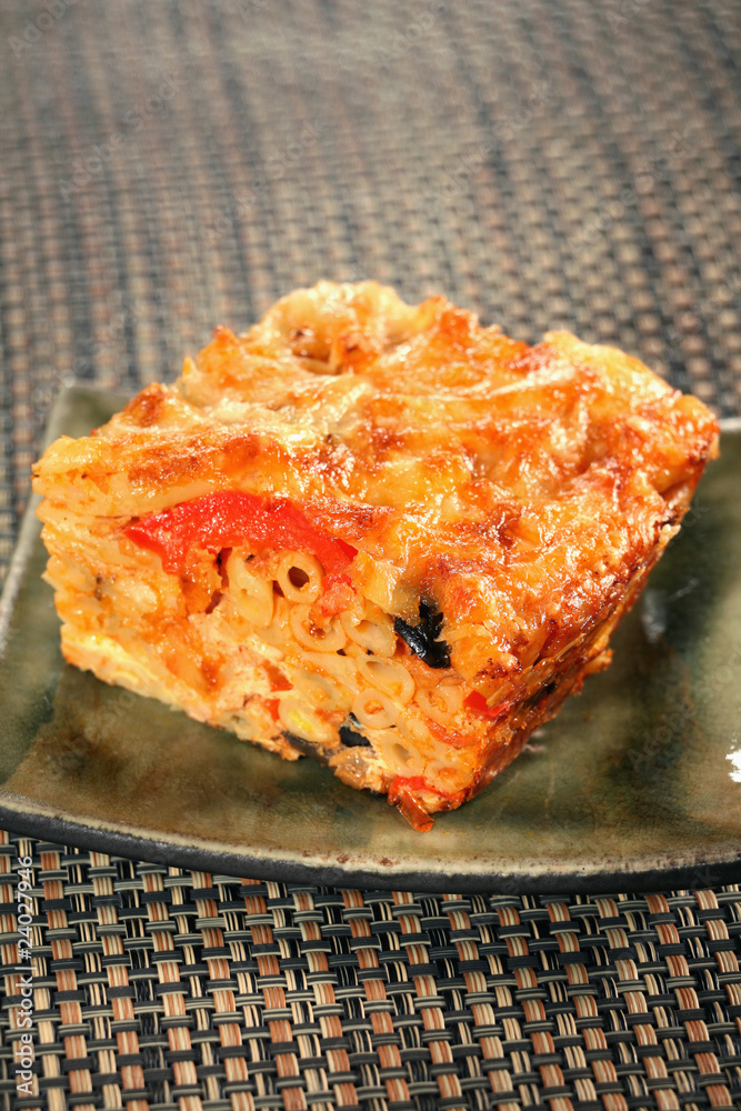 gratin de macaronis Stock Photo | Adobe Stock