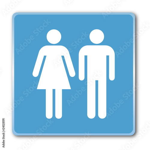 Blue male and female sign vector