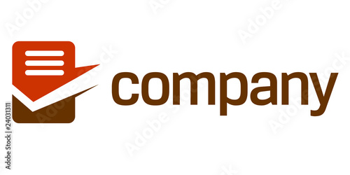 Check mark on document logo