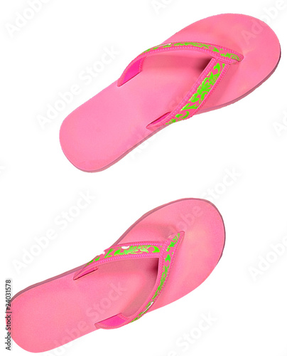 Pink flip flop pair