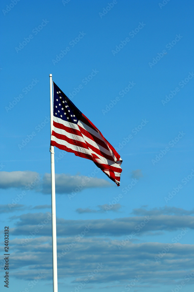 American flag waving