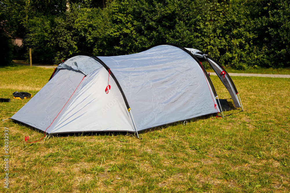 tent on a grassfield