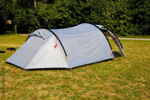 tent on a grassfield