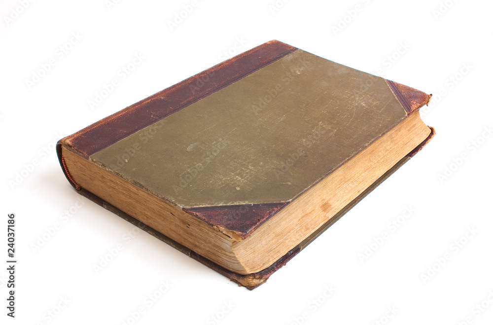 An old book with a crumpled sheet An old book with a crumpled sheet