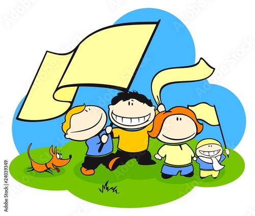 Family of football (soccer) fans