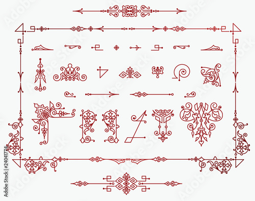 elements for design, creating borders, frames and backgrounds