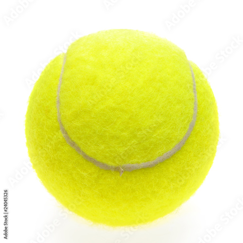 yellow tennis ball isolated on white