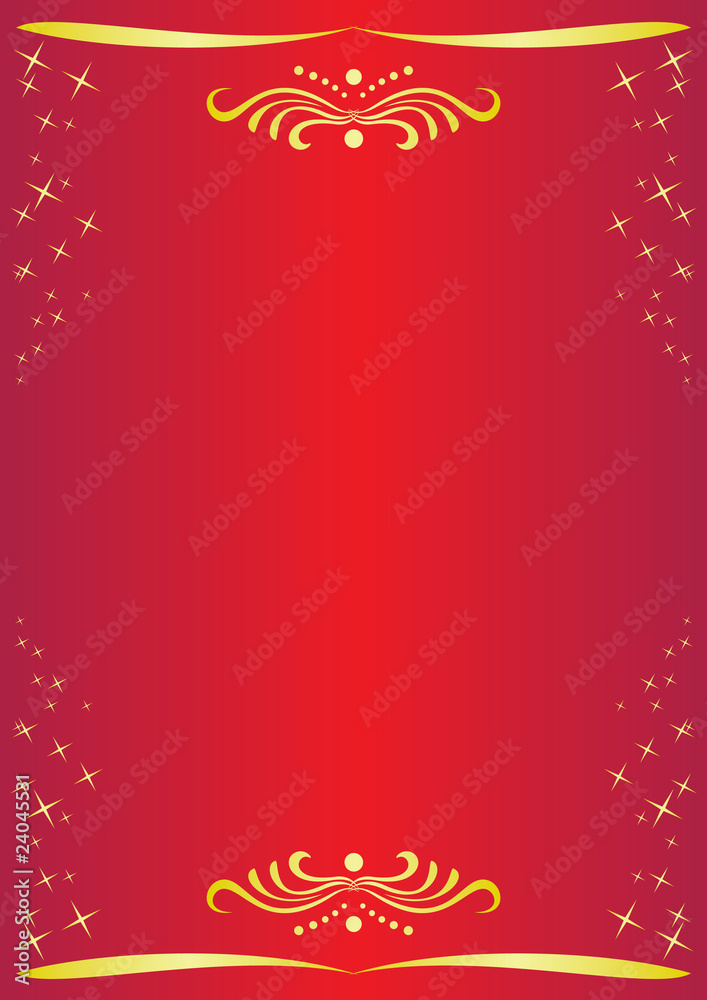 vector red card with decor