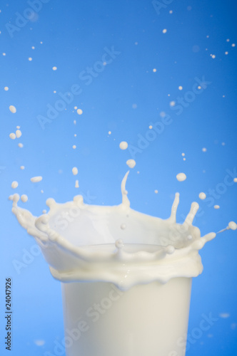Milk splash close-up