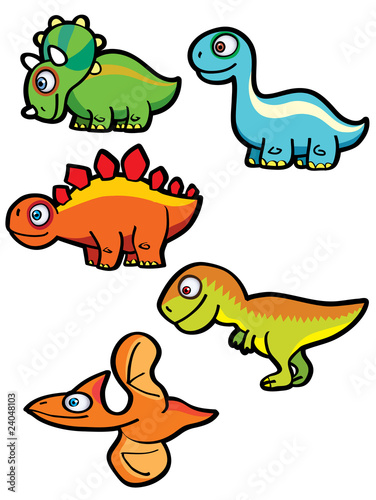 Fototapeta Naklejka Na Ścianę i Meble -  cartoon Dinosaurs