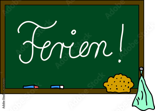 Schultafel Ferien