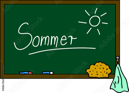 Schultafel Sommer