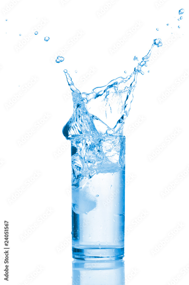Water in a glass isolated on white background Water in a glass isolated on white background