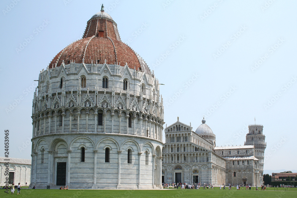 Cathedral, baptistery and leaning tower of Pisa