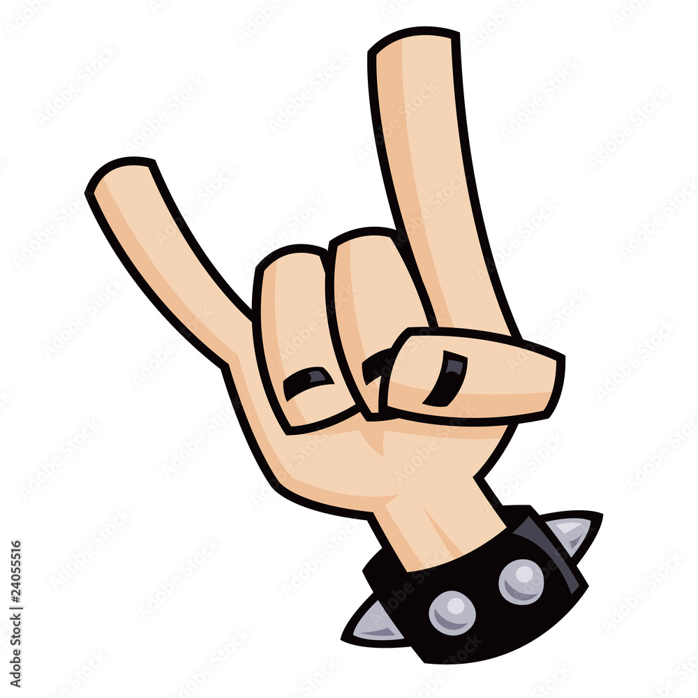 Heavy metal devil horns hand sign vector de Stock | Adobe Stock